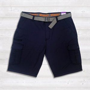 Wearfirst Men's Belted Blue Cargo Shorts size 40 NWT